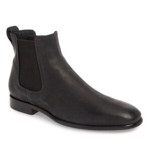 VINCE MEN'S CHELSEA PULL-ON
BLACK LEATHER BOOT SZ 8.5